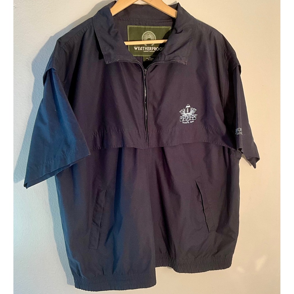 Vintage Weatherproof XL‎ Outback Bowl Tampa Bay Short Sleeve Jacket Regions Bank